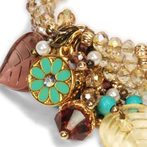 New Sweet Romance Dreamcatcher Honey & Amethyst Spiral Charm Bracelet - Picture 4 of 4